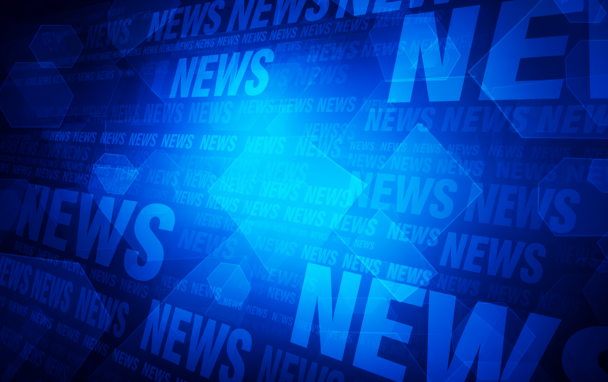 Blauer abstrakter News-Hintergrund mit Schriftzug NEWS als Symbolbild zum Bericht Krankenhauslandschaft st&auml;rken&ndash; Behandlungsqualit&auml;t sicherstellen